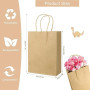 Lot de 40 Sacs Marrons Cabas en Papier Kraft avec Poignées, Cadeaux en Papier Petits sacs de Transport, sacs de Fête pour la Nou