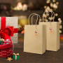Lot de 40 Sacs Marrons Cabas en Papier Kraft avec Poignées, Cadeaux en Papier Petits sacs de Transport, sacs de Fête pour la Nou