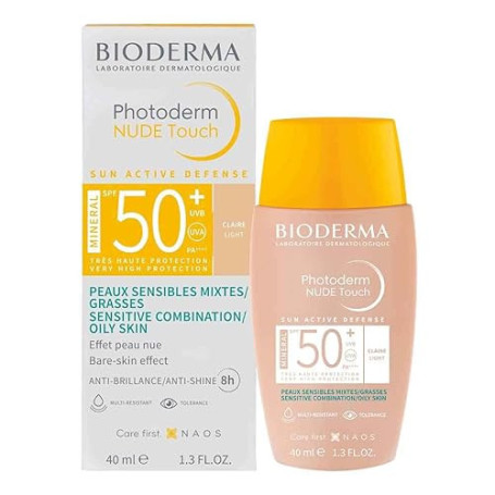 Bioderma photoderm nude touch spf50+ teinte claire 40ml