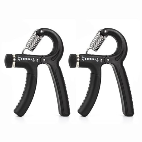 Youery 2 Pièces Hand Grip Strengthener, Hand Grip Musculation, Appareil de Renforcement du Grip avec Résistance Réglable 5-60kg,