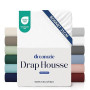 Dreamzie Drap Housse 140x190/200 Bonnet 35 cm pour Matelas Épais - 100% Microfibre - Blanc cassé, Certifié sans Produits Chimiqu