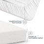 Dreamzie Drap Housse 140x190/200 Bonnet 35 cm pour Matelas Épais - 100% Microfibre - Blanc cassé, Certifié sans Produits Chimiqu