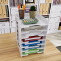 PUNCIA 7 Niveaux Organiseur de Bureau Banette Trieur Bac à Courrier Module de Rangement Organisateur de Papier Casier A4 Plateau
