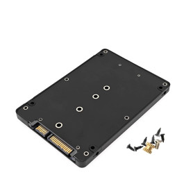 JZK Adaptateur M.2 NGFF SSD vers SATA 2,5 Pouces, 7 mm d'épaisseur boîtier Disque Dur, convertisseur SSD NGFF basé sur clé B & M
