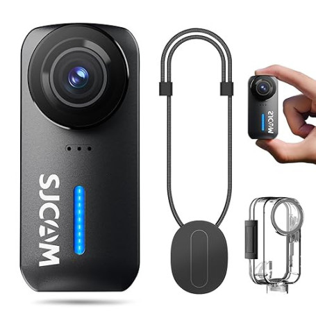 SJCAM C110Plus Mini Caméra Vlog Sport 4K sans Carte, Caméra Corporelle 170° FOV, Enregistrement Audio et Vidéo, 8X Zoom, Stabili