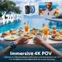 SJCAM C110Plus Mini Caméra Vlog Sport 4K sans Carte, Caméra Corporelle 170° FOV, Enregistrement Audio et Vidéo, 8X Zoom, Stabili