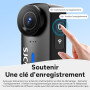 SJCAM C110Plus Mini Caméra Vlog Sport 4K sans Carte, Caméra Corporelle 170° FOV, Enregistrement Audio et Vidéo, 8X Zoom, Stabili