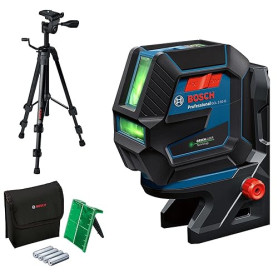 Bosch Professional Niveau Laser GCL 2-50 G (faisceau vert, d'intérieur, support RM 10, trépied BT 150, portée visible: jusqu’à 1