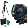 Bosch Professional Niveau Laser GCL 2-50 G (faisceau vert, d'intérieur, support RM 10, trépied BT 150, portée visible: jusqu’à 1