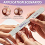 50 PCS Limes à Ongles Professionnelles 100/180 Double Face, Limes Lavables, Outil Manucure pour Ongles Gel Acrylique Naturels, A