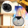KagoLing Lanterne Solaire Extérieur, Lampe 2 Lumières Suspendues en Métal IP65 pour Jardin, Cour, Balcon - Décoration et Cadeau