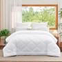 WAVVE Couette 220x240 Tempérée 300GSM en Microfibre, Édredon Lit 2 Personnes 220x240 cm pour Lit 140x190/160x200, Grand Chaud Ép