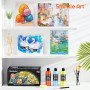 Shuttle Art Peinture Acrylique, Set de 18 Couleurs Flacons (250ml/8,45oz), Richement Pigmentée, Lot de Peinture Acrylique pour A
