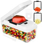 Coupe Legumes Multifonctions, Decoupe Legumes avec 2 Lames Interchangeables, Mandoline Professionnelle Cuisine, Coupe Oignon Man