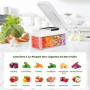 Coupe Legumes Multifonctions, Decoupe Legumes avec 2 Lames Interchangeables, Mandoline Professionnelle Cuisine, Coupe Oignon Man