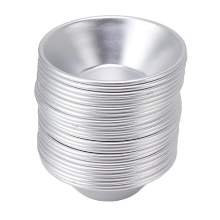 Lot de 25 Moules à Tarte aux œufs en Aluminium en Alliage D'Aluminium pour Mini Moules en Aluminium pour Cuisson