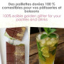 ScrapCooking - Paillettes Alimentaires Dorées 5 g - Pour Pâtisseries & Cocktails - Décoration Alimentaire Comestible – Poudre Or