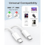 Cable iPhone 17 16 15 [1M+2M/Lot de 2], 60W Cable USBC USBC Charge Rapide Câble Type C cable Chargeur USB C 2M Fil iphone Cordon