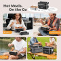 TLPEMN Gamelle Chauffante, 1.2L Electrique Lunch Box Chauffante Rechargeable, Boite Chauffante Repas Portable à Chauffage Rapide