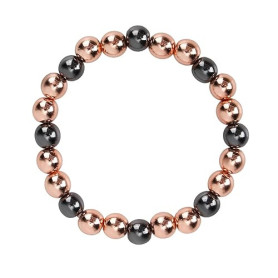 Mikovivi Bracelet en Cuivre pour Femme, 99,99% de Cuivre pur avec Aimants 3500 Gauss Bracelet de Perles pour Homme et Femme