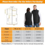 GothicBride Gilet chauffant pour homme et femme, avec batterie externe de 10 000 mAh et 9 zones de chauffage, 3 températures rég