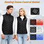 GothicBride Gilet chauffant pour homme et femme, avec batterie externe de 10 000 mAh et 9 zones de chauffage, 3 températures rég