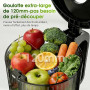 WETIE Extracteur de Jus de Fruits et Légumes Entiers, Extracteurs lents avec Goulotte XXL 120mm, sans BPA, 99% de Rendement, Fac