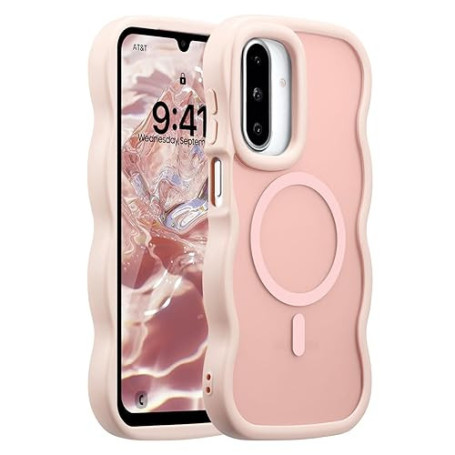 UEEBAI Coque Magnétique pour Samsung Galaxy A26 5G, Wave Frame Étui en Silicone Liquide avec Recharge sans Fil, Housse de Protec