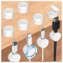 Rliocvhe 10 Pièces Magnetique Clips Câble, Supports de Câbles Totatifs à 360° Organisateur de Charge, Range Cable Bureau Managem