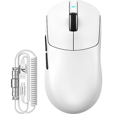 ATTACK SHARK Série X8 Souris Gaming sans Fil, 55–65 g Ultra-Légère, Capteur PixArt PAW3395/3950, Bluetooth/2.4G & USB, Jusqu’à 4