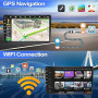 CAMECHO 2+64G Android 15 Carplay Autoradio pour VW Golf 5 6 Skoda Passat Polo Tiguan Seat Skoda, sans Fil Carplay & Android Auto