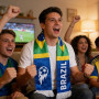 VINTORKY Écharpe de supporter de football : Argentine 2026 - Accessoire idéal pour les matchs - Écharpe homme avec pompon, acces