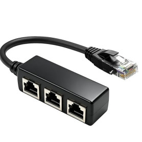 Câble répartiteur Ethernet Rj45, 1 Port Mâle vers 3 LAN Femelles Adaptateur Multiprise Ethernet pour Câbles Cat5 Cat5e Cat6 Cat7