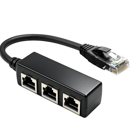 Câble répartiteur Ethernet Rj45, 1 Port Mâle vers 3 LAN Femelles Adaptateur Multiprise Ethernet pour Câbles Cat5 Cat5e Cat6 Cat7