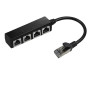 gsgfuis Câble répartiteur Ethernet RJ45, LAN RJ45 Ethernet Répartiteur 1 Port Mâle vers 4 Femelles pour Ethernet Cat5, Cat5e, Ca