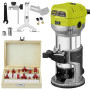 DEWINNER Affleureuse Défonceuse Trimmer Router Fraiseuse Électrique Outil à Bois 710W, 6 Vitesses Variables, 3 fixtures (1/4 Pou