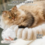 EDAGNY Elegant Hamac pour Chat Pliable - Hamac Chat Fenetre avec réversible et Lavable lit pour, lit de fenêtre Supporte jusqu'à