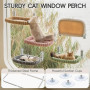 EDAGNY Elegant Hamac pour Chat Pliable - Hamac Chat Fenetre avec réversible et Lavable lit pour, lit de fenêtre Supporte jusqu'à