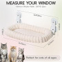 EDAGNY Elegant Hamac pour Chat Pliable - Hamac Chat Fenetre avec réversible et Lavable lit pour, lit de fenêtre Supporte jusqu'à