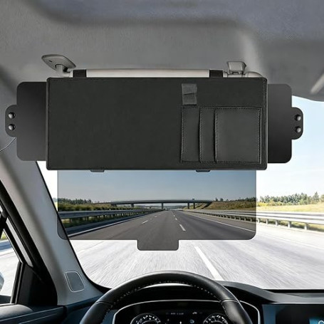 Rallonge Pare Soleil Voiture, Réglable Extension Pare-Soleil Accessoire Voiture Interieur Pare Brise Avant, Protection Anti-Éblo