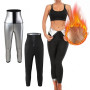 Pantalon de Sudation Femmes, Legging de Sport à Taille Haute Noir Shorts pour Accélérer Transpiration, Lifting des fesses, Obten