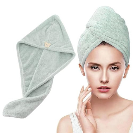 Serviette Microfibre Cheveux Bouclés Super Absorbants, Serviette Cheveux Microfibres, Serviettes de Séchage Ultra-Absorbantes po