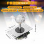 PATIKIL Joystick D'Arcade, 8 Directions 5A 12/14V Style Classique Compétition Manche Long Pour Arcade Game Machine Cabinet Pièce