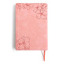 KJV Sainte Bible, impression géante avec références croisées, toucher cuir rose doux avec motif floral, index du pouce, marqueur