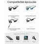Sinoacc câble de charge magnétique Shokz Aeropex AS800, OpenComm ASC100SG, OpenRun et OpenRun Pro S810