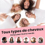 Brosse à Cheveux Magique - Démêlante Instantanée - Poils de Sanglier & Nylon - Anti-Casse & Anti-Statique - Pour Cheveux Bouclés