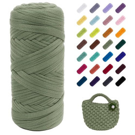 Uiopa Fil Crochet pour Sac, 200g/60m Fil Polyester Chunky Tshirt Yarn, Laine Tshirt Crochet Trapilho pour Sacs, Paniers, Tapis,