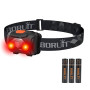 BORUIT Lampe Frontale LED Super Bright Lampes Frontales Rouge et Blanche 3 Piles AAA Lnclus 4 Modes Lampe Torche Pour Enfant Lec