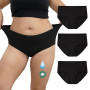 INNERSY Culotte Menstruelle Flux Abondant Grande Taille 50ml Slip de Règle Coton Lavable Lot de 3