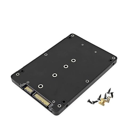 JZK Adaptateur M.2 NGFF SSD vers SATA 2,5 Pouces, 7 mm d'épaisseur boîtier Disque Dur, convertisseur SSD NGFF basé sur clé B & M
